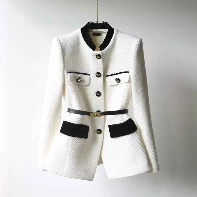 Elegant Wool Blend Office Jacket For Professional Women - OKOHOKO™ FASHION