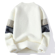 Geometric Patchwork Knit Sweater for Cozy Fall Weather - OKOHOKO™ FASHION