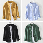 Cotton Shirt for Men and Women Long Sleeve Button Up All 4 Colors (DEAL) Shirts
