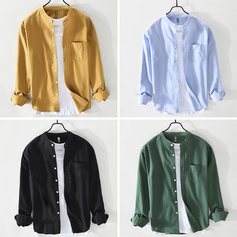 Cotton Shirt for Men and Women Long Sleeve Button Up All 4 Colors (DEAL) Shirts