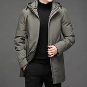 Mens Winter Hooded Overcoat With Warmth And Classic Style - OKOHOKO™ FASHION