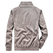 Lightweight Suede Jacket With Turn Down Collar All Weather Men's Clothing