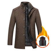 Mens Winter Overcoat With Long Sleeve For Formal Wear - OKOHOKO™ FASHION