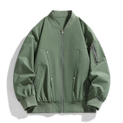Lightweight Weather Resistant Bomber Jacket With Modern Fit Green Men's Clothing