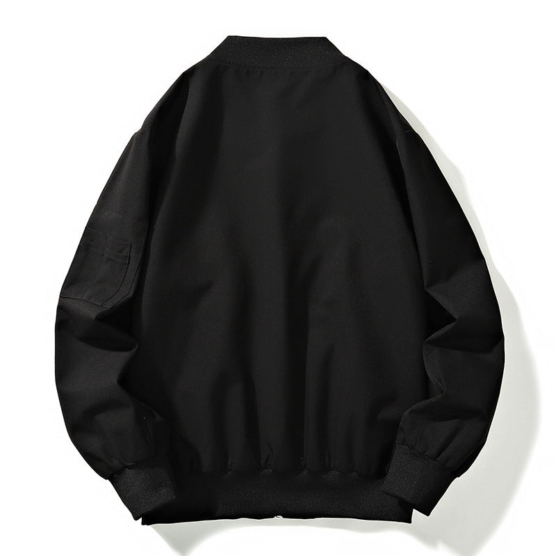 Weather Resistant Bomber Jacket With Zipper Pockets Men's Clothing