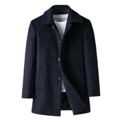 Men Wool Overcoat Classic Wool Blend Winter Coat Warm - OKOHOKO™ FASHION