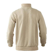 Mens Quarter Zip Pullover Sweatshirt Polyester Blend - OKOHOKO™ FASHION