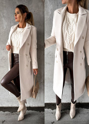 Womens Classic Wool Coat For Winter Warmth And Style - OKOHOKO™ FASHION