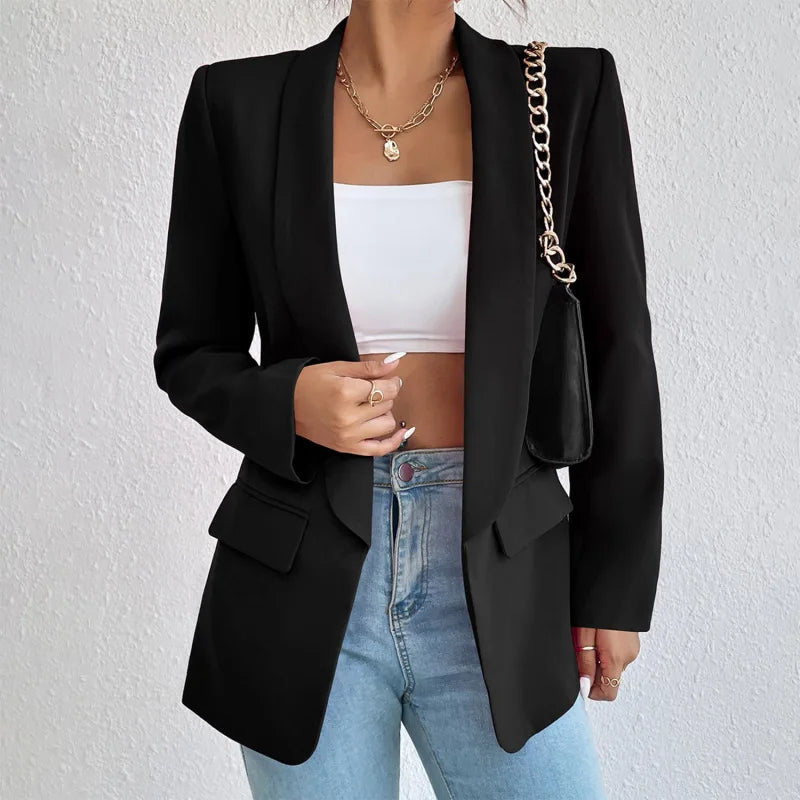 Womens Classic Tailored Blazer for Work and Everyday - OKOHOKO™ FASHION