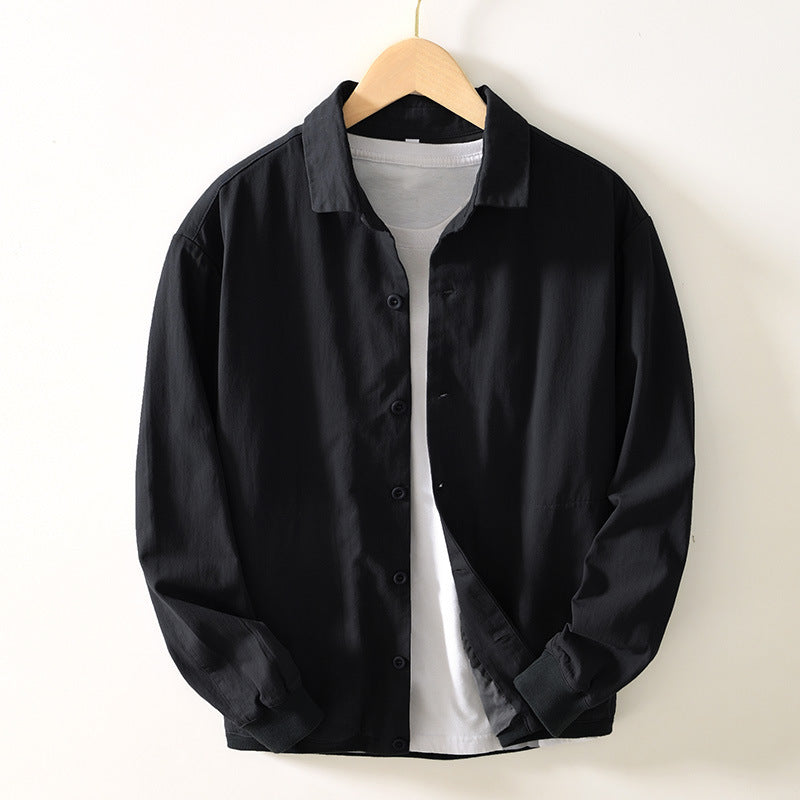 Men's Slim Fit Button Up Shirt For Office To Evening Black