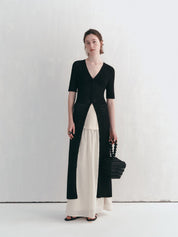 Airy Long Knit Cardigan With Hollow Design All Seasons