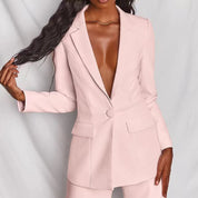 Elegant Womens Blazer and Pants Set for Formal Wear - OKOHOKO™ FASHION