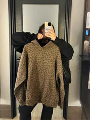 Leopard Print Hoodie For Women Casual Streetwear Style - OKOHOKO™ FASHION