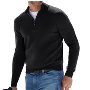 Mens Cashmere Half Zip Sweater Long Sleeve Pullover - OKOHOKO™ FASHION