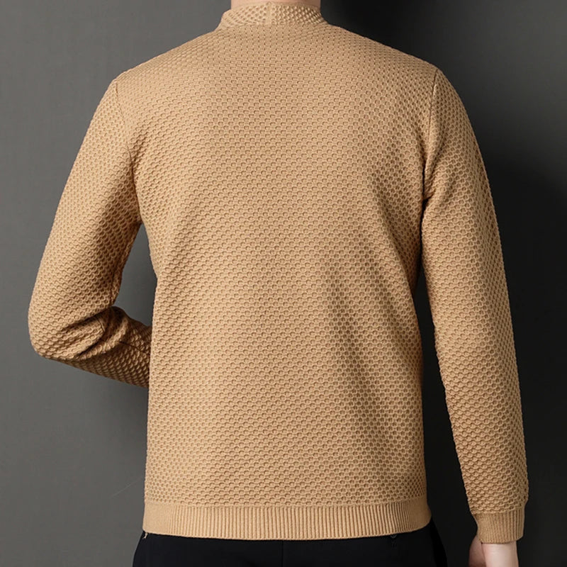 Brushed Jacquard Blazer With Embossed Texture For Men - OKOHOKO™ FASHION