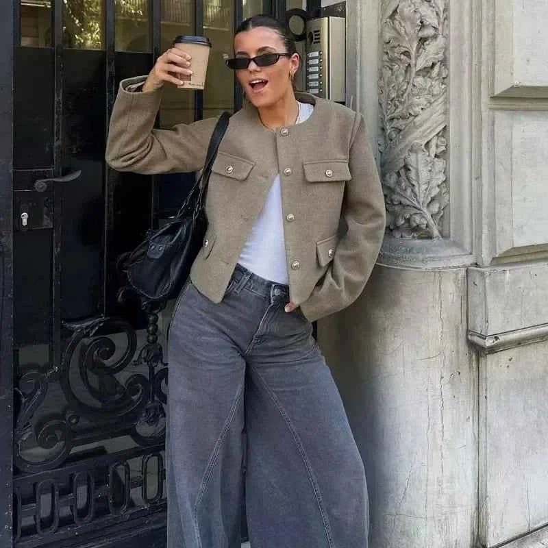 Refined Elegance Tailored Jacket For Women Office Ready - OKOHOKO™ FASHION