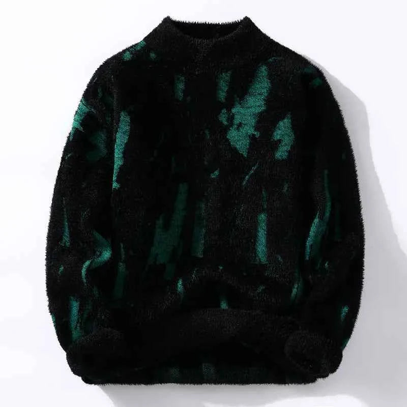 Cozy Textured Knit Sweater With Abstract Pattern For Winter - OKOHOKO™ FASHION