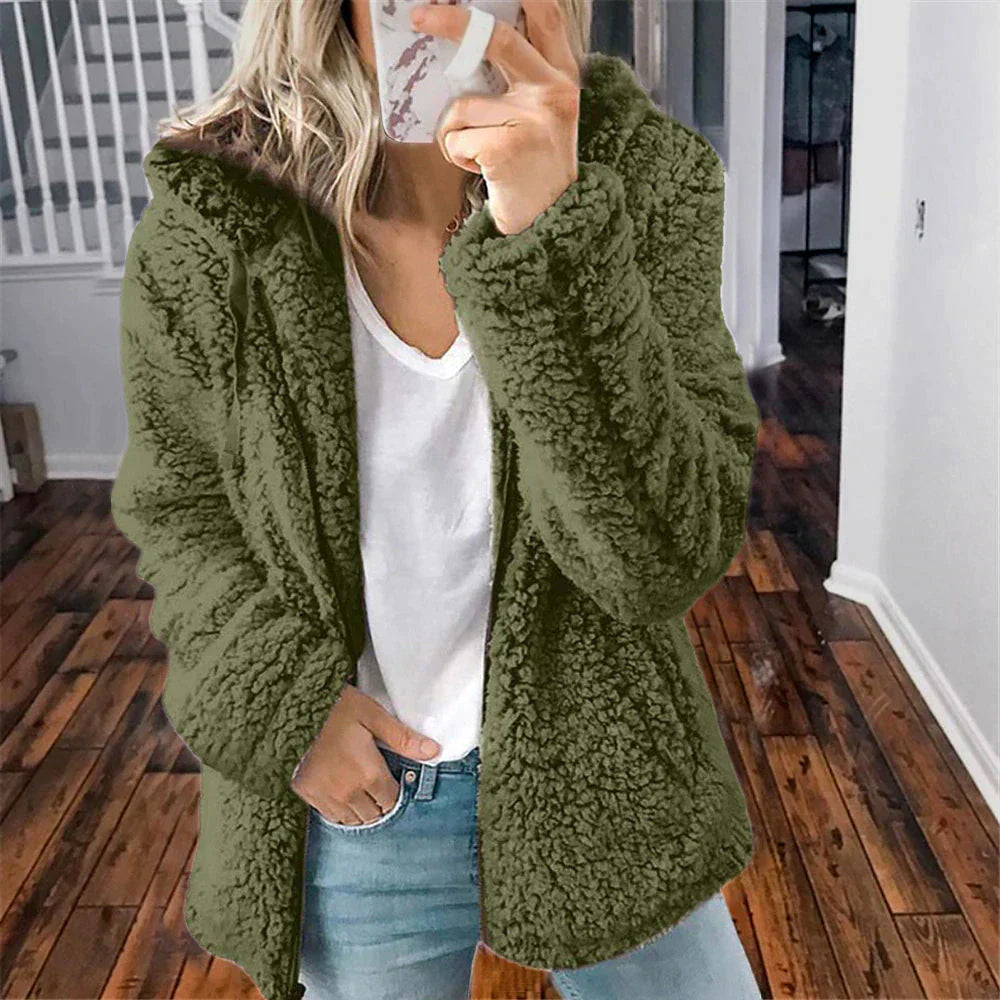 Womens Winter Hoodie Cozy Warm Fleece Jacket For Cold Days - OKOHOKO™ FASHION