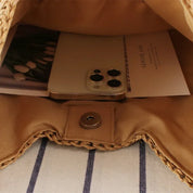 Boho Chic Beach Bag With Vibrant Patterns And Roomy Design Bag