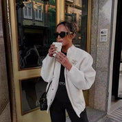 Thermal O Neck Jacket for Women With Pockets Warm Coat - OKOHOKO™ FASHION