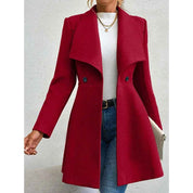 Elegant Wool Blend Long Coat for Women Winter Warmth - OKOHOKO™ FASHION