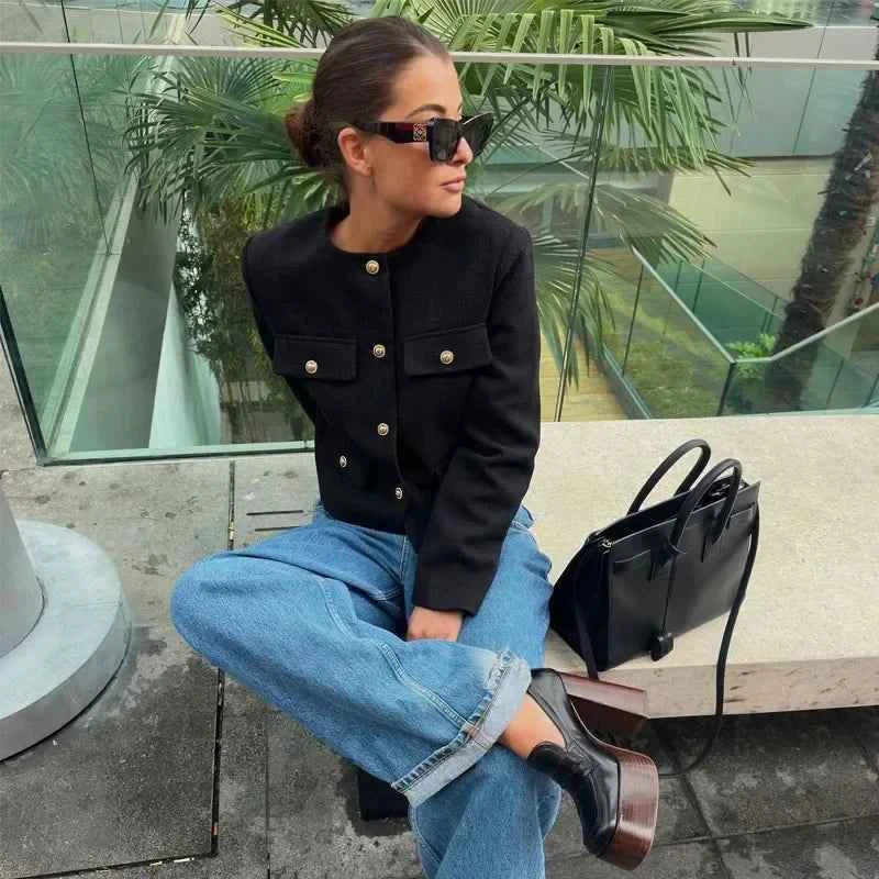 Refined Elegance Tailored Jacket For Women Office Ready - OKOHOKO™ FASHION