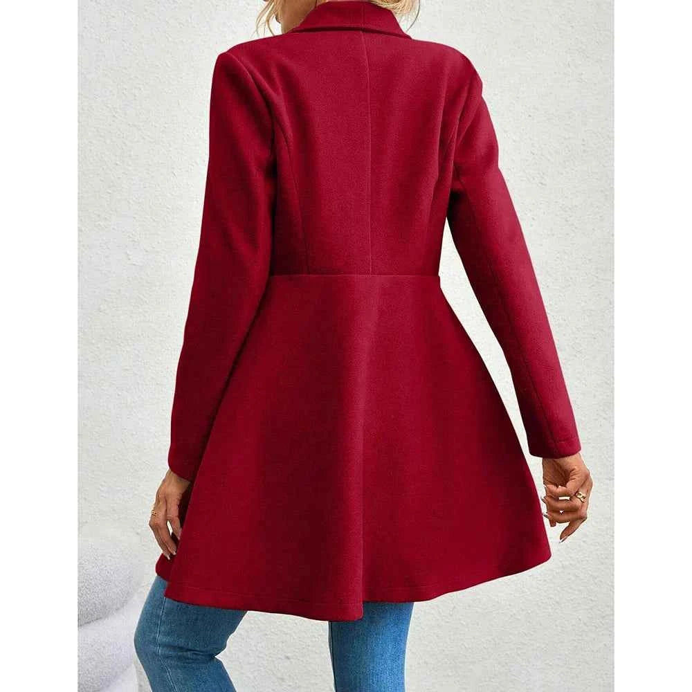 Elegant Wool Blend Long Coat for Women Winter Warmth - OKOHOKO™ FASHION