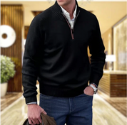 Mens Half Zip Knit Sweater For Everyday Comfort Casual - OKOHOKO™ FASHION
