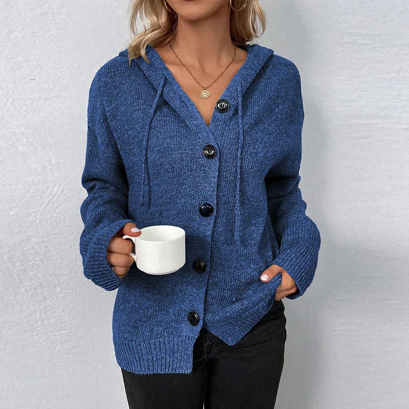 Cozy Women Knit Hooded Cardigan Lightweight Warm Everyday - OKOHOKO™ FASHION