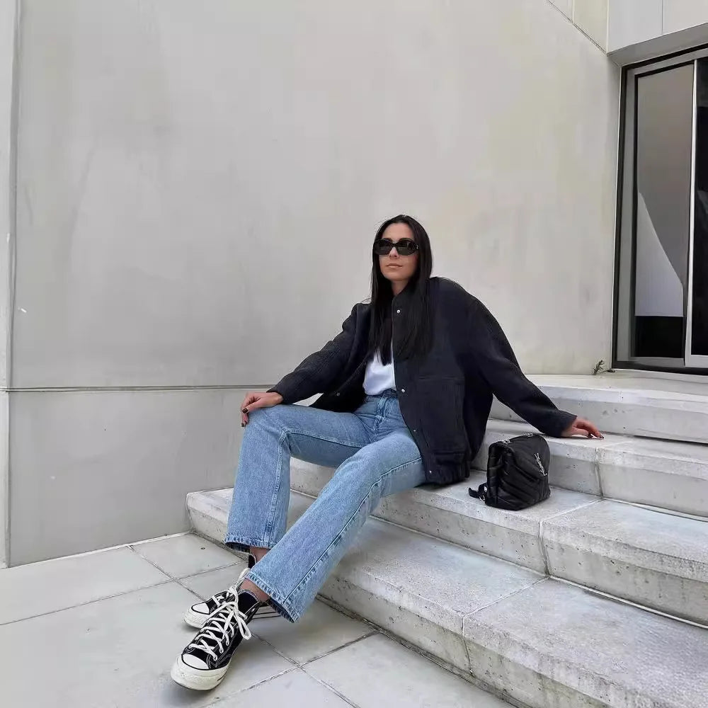 Thermal O Neck Jacket for Women With Pockets Warm Coat - OKOHOKO™ FASHION