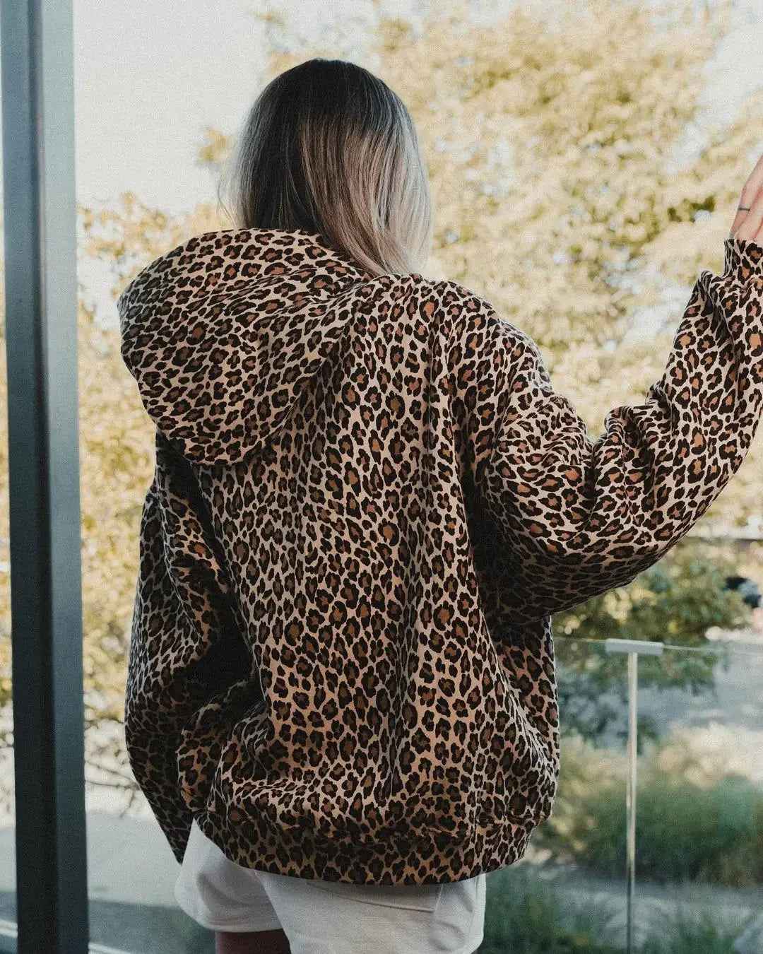 Leopard Print Unisex Hoodie Cozy Streetwear For Men Women - OKOHOKO™ FASHION