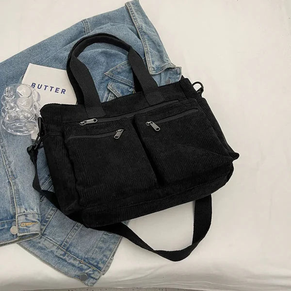 Corduroy Tote Bag Large Carryall For Everyday Style Bag
