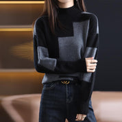 Cozy Plaid Pullover Sweater for Women Winter Fashion - OKOHOKO™ FASHION