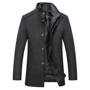 Mens Winter Overcoat With Long Sleeve For Formal Wear - OKOHOKO™ FASHION
