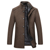 Mens Winter Overcoat With Long Sleeve For Formal Wear - OKOHOKO™ FASHION