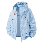Waterproof Hooded Walking Jacket Lightweight All Weather Blue Jacket & Coats