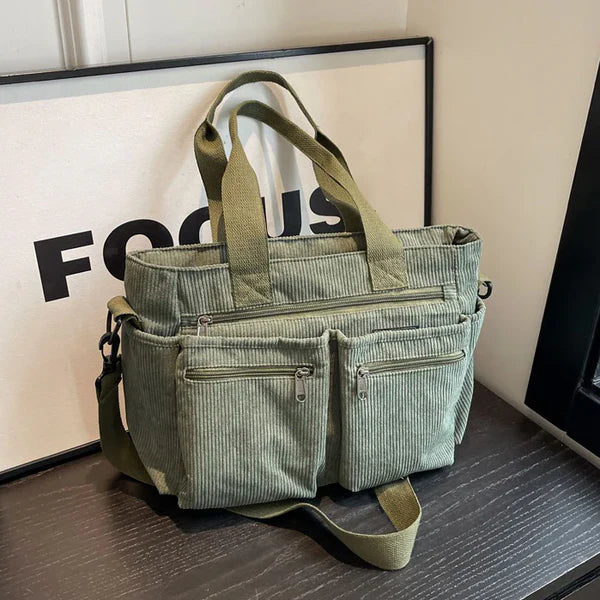 Corduroy Tote Bag Large Carryall For Everyday Style Bag