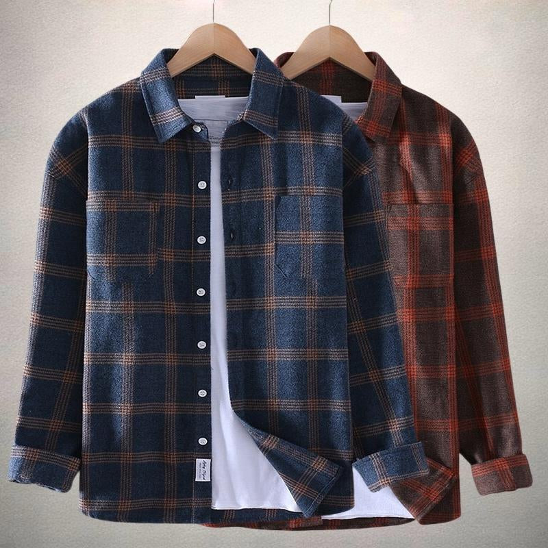Mens Premium Plaid Shirt For Everyday Smart Casual Attire - OKOHOKO™ FASHION