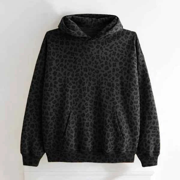 Leopard Print Hoodie For Women Casual Streetwear Style - OKOHOKO™ FASHION