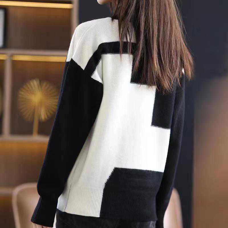 Cozy Plaid Pullover Sweater for Women Winter Fashion - OKOHOKO™ FASHION