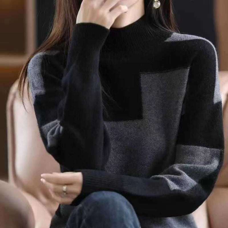 Cozy Plaid Pullover Sweater for Women Winter Fashion - OKOHOKO™ FASHION