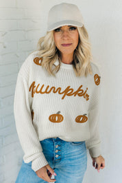 Oversize Knitted Jumper Cozy Winter Pumpkin Sweater For Casual Wear - OKOHOKO™ FASHION