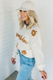 Oversize Knitted Jumper Cozy Winter Pumpkin Sweater For Casual Wear - OKOHOKO™ FASHION