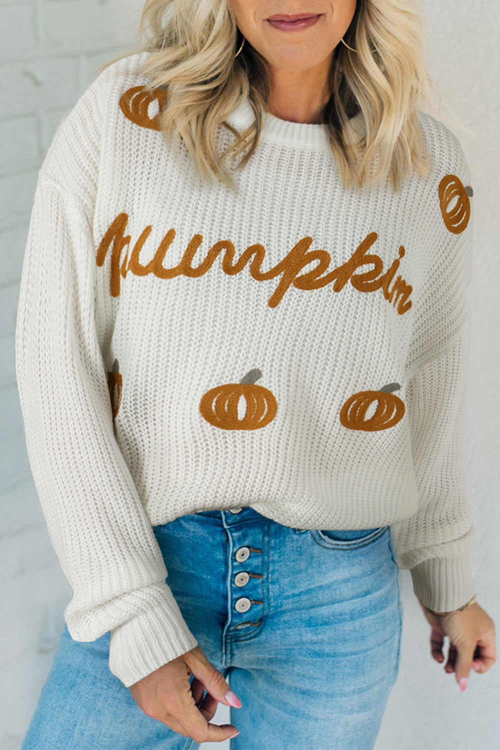 Oversize Knitted Jumper Cozy Winter Pumpkin Sweater For Casual Wear - OKOHOKO™ FASHION