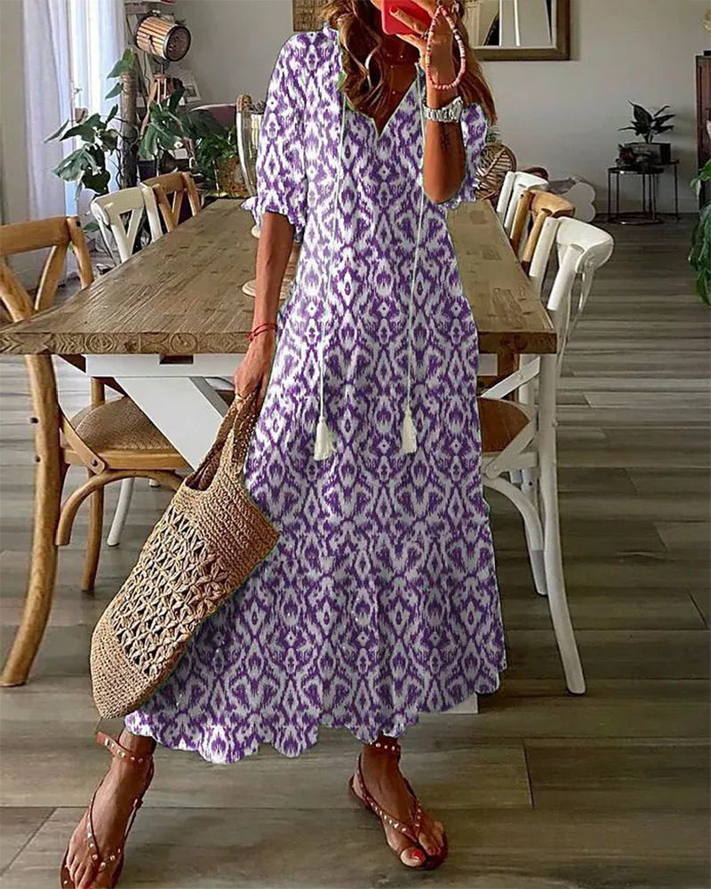 Alice Leroy | Elegant & Stylish Vintage Summer Dress Purple Dresses