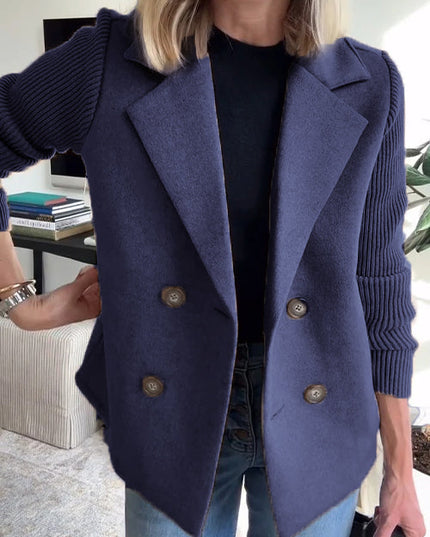 Sasha Casual Blazer Coat Blue Women's Coats & Jackets