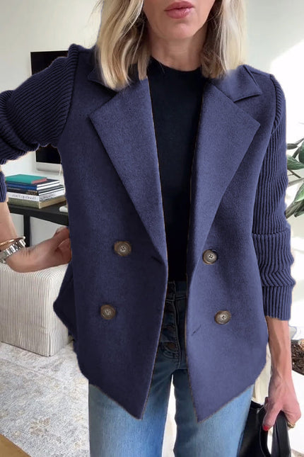 Sasha Casual Blazer Coat Blue Women's Coats & Jackets