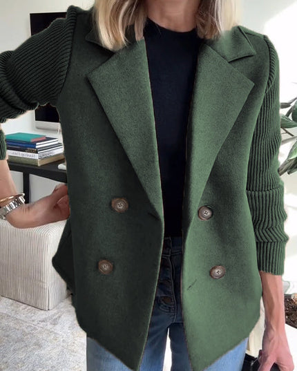 Sasha Casual Blazer Coat Green Women's Coats & Jackets
