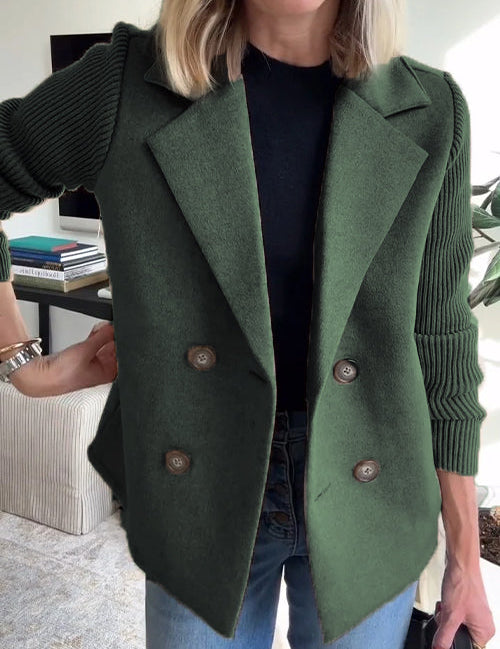 Sasha Casual Blazer Coat Green Women's Coats & Jackets