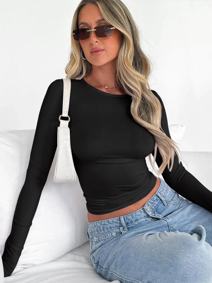 Riley Relaxed Crop Tee Black